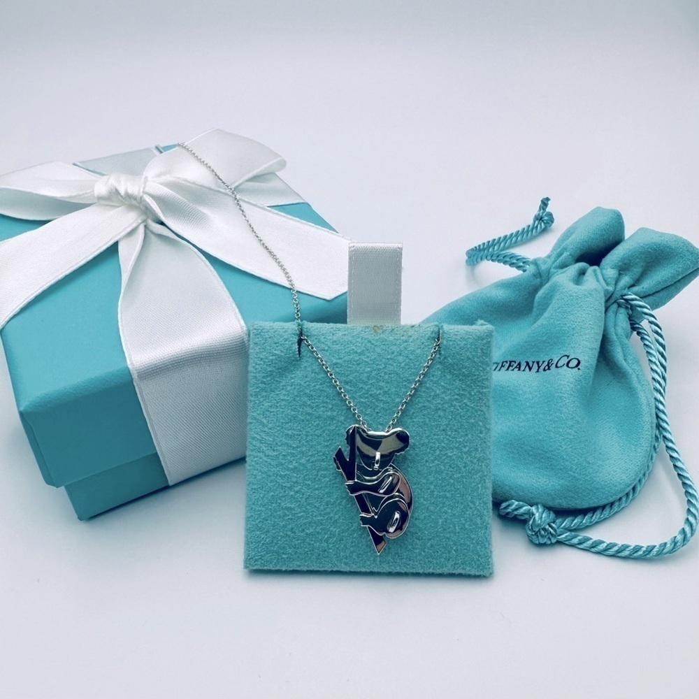 LIMITED Tiffany & Co. Save the Wild Koala Necklace in 18K Rose Gold and Silver - Picture 10 of 10